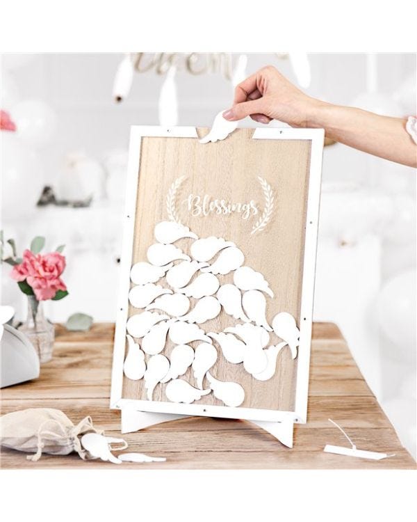 Blessings Wooden Guest Book