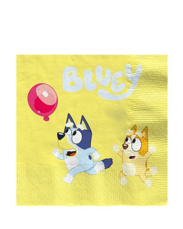 Bluey Party Paper Napkins - 33cm (16pk)