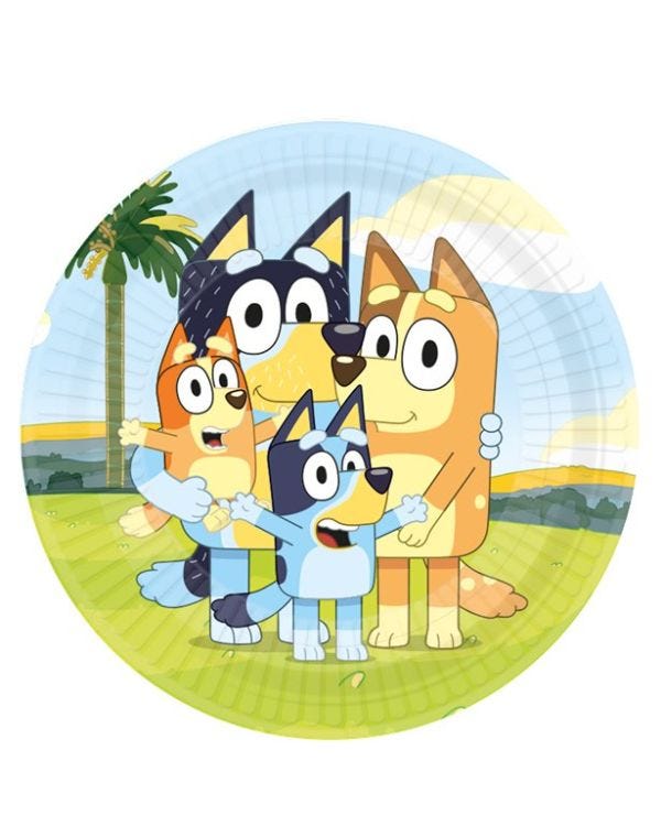 Bluey Party Paper Plates - 23cm (8pk)
