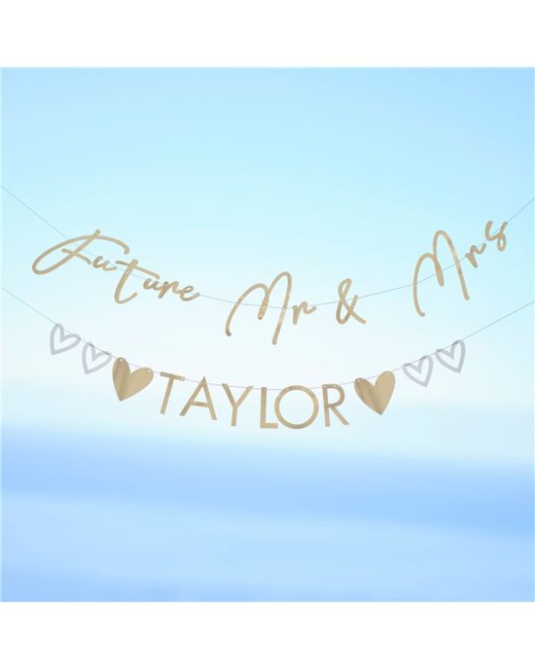 Customisable Future Mr/Mrs Paper Letter Banner