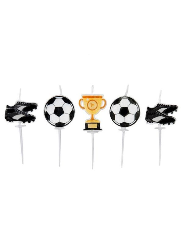 Football Party Pick Candles (5pk)