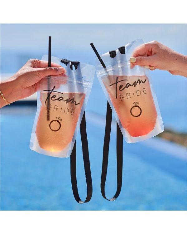 Team Bride Drinking Pouch (6pk)