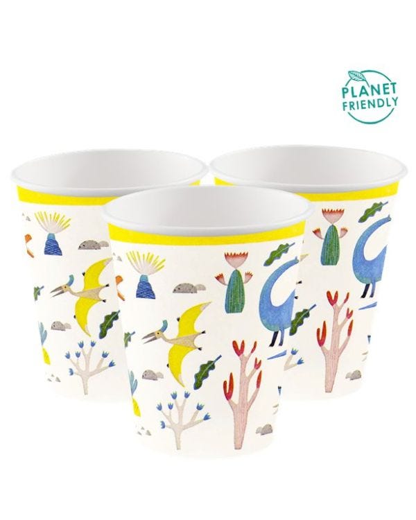 Dinosaur Paper Cups - 250ml