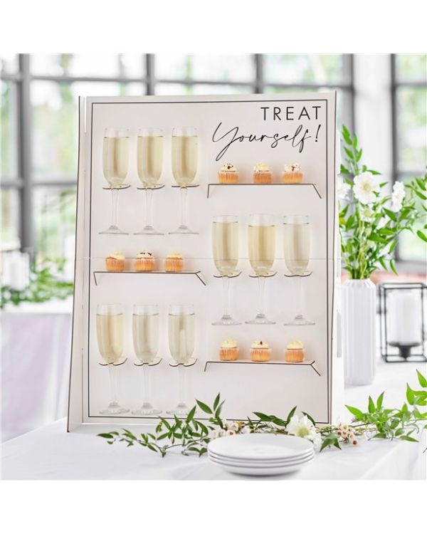 Contemporary Wedding Treat &amp; Drinks Card Stand