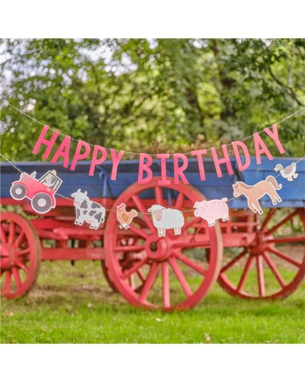 Farm Friends Happy Birthday Bunting
