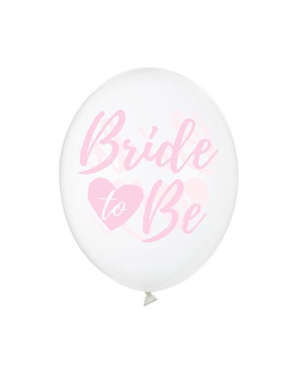 Bride To Be Clear Balloons - 12&quot;Latex(6pk)