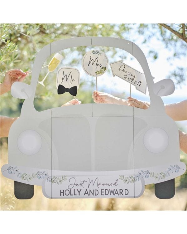 Secret Garden Customisable Wedding Car Photobooth Frame