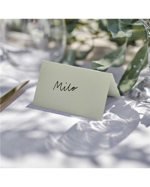 Secret Garden Sage Wedding Place Cards (10pk)