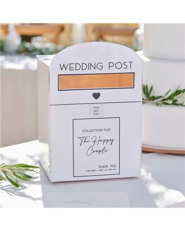 Secret Garden Customisable White Card Post Box