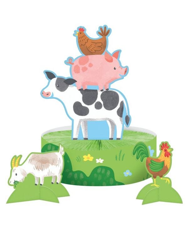 Farm Animals Honeycomb Centrepiece Set
