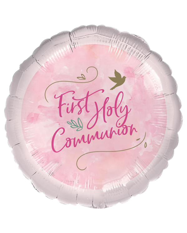Pink 1st Communion Foil Balloon - 18&quot;
