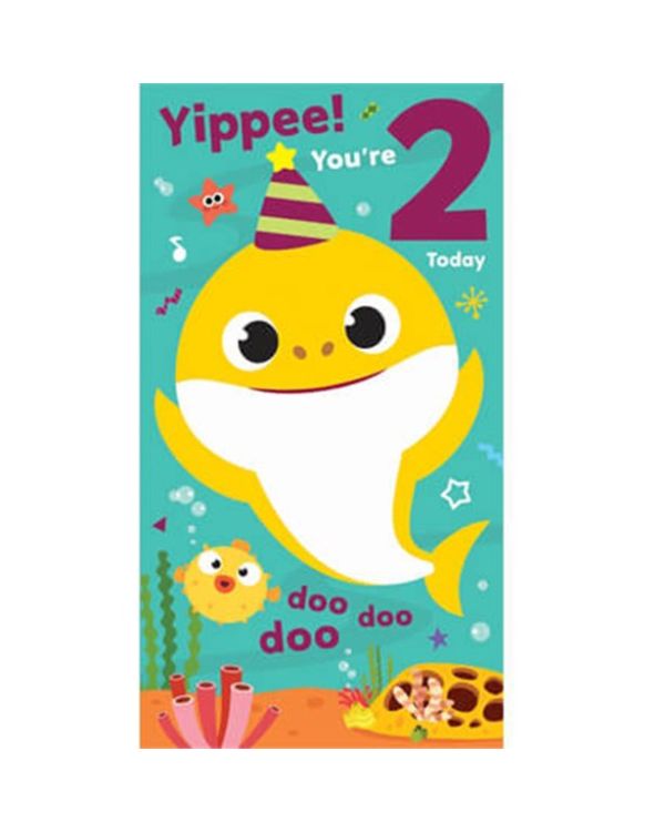 Baby Shark Age 2 Birthday Card