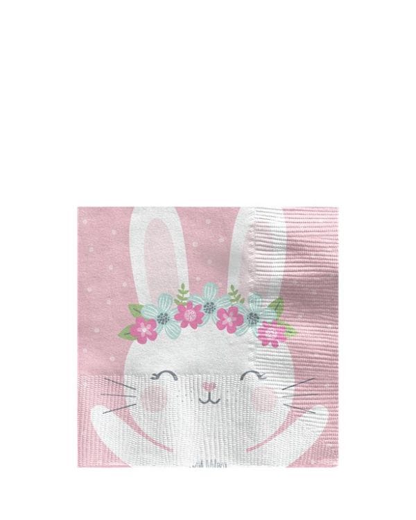 Birthday Bunny Paper Napkins - 25cm (16pk)