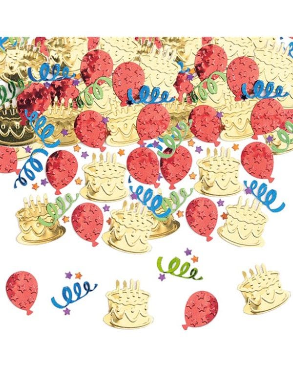 Multicoloured Birthday Cake Confetti (14g pack)