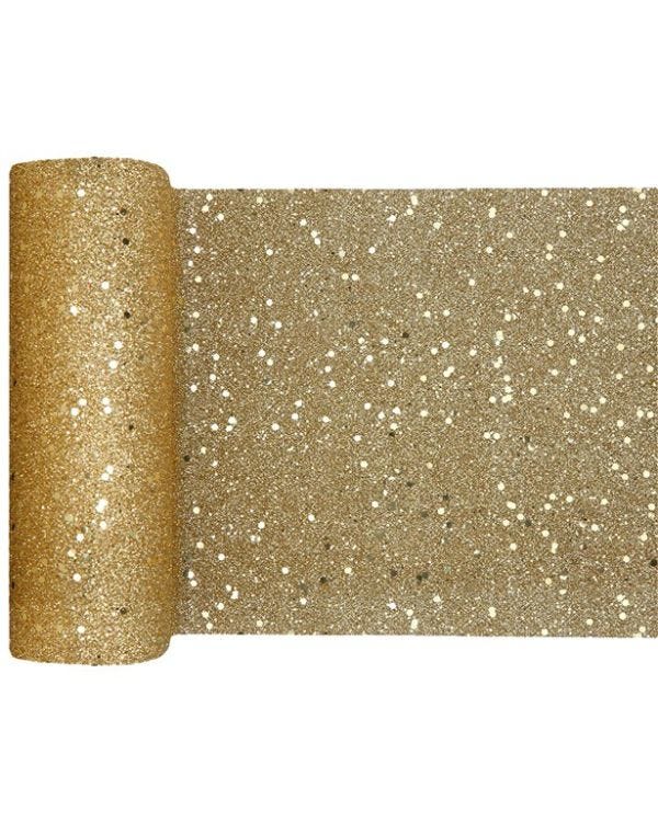 Gold Glitter Table Runner - 18cm