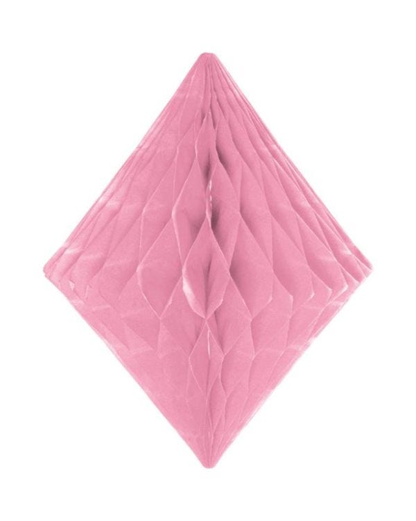 Baby Pink Honeycomb Diamond Decoration - 30cm