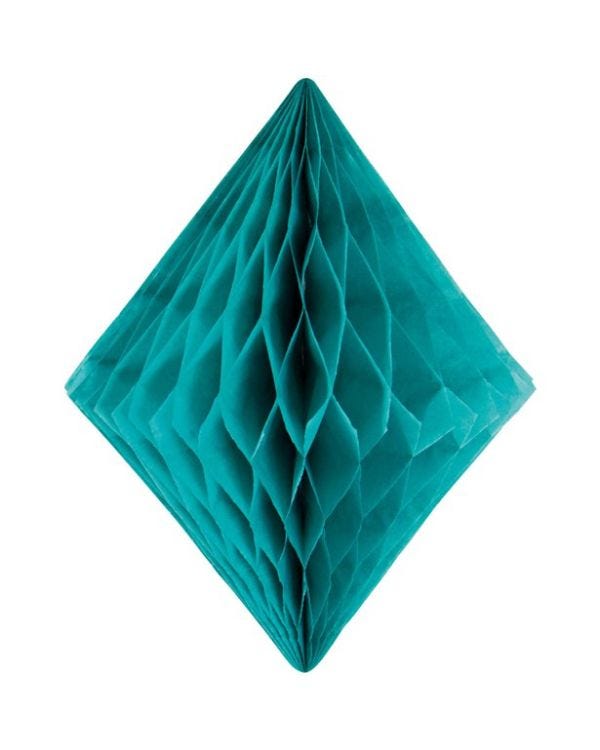 Turquiose Honeycomb Diamond Decoration - 30cm