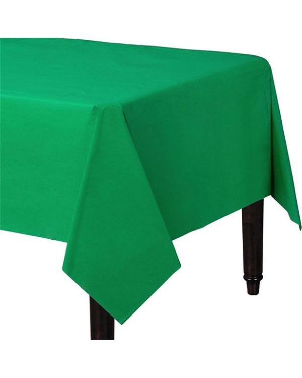 Green Plastic Tablecover - 1.4m x 2.8cm