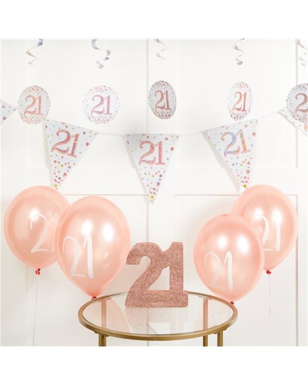 Sparkling Fizz 21st Birthday Decorating Kit - Deluxe
