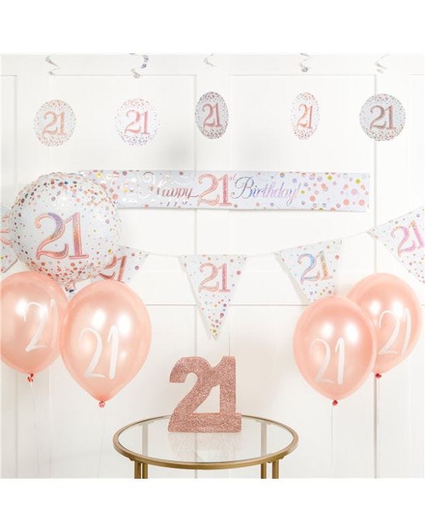 Sparkling Fizz 21st Birthday Decorating Kit - Premium