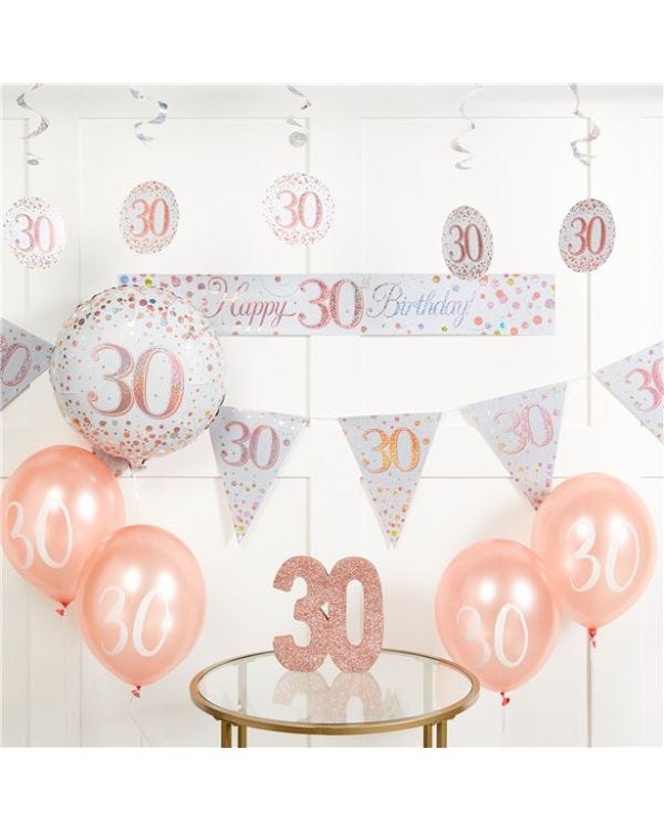 Sparkling Fizz 30th Birthday Decorating Kit - Premium