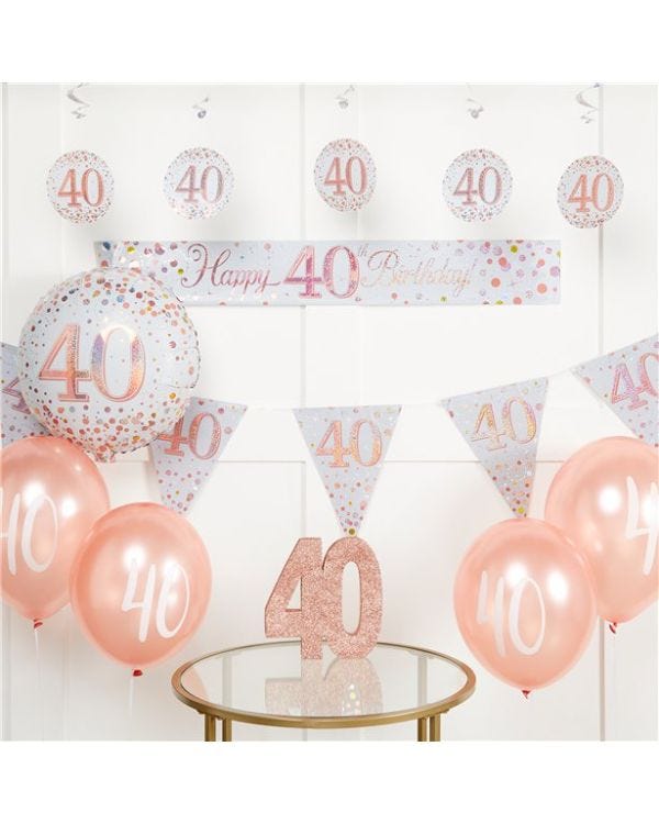 Sparkling Fizz 40th Birthday Decorating Kit - Premium