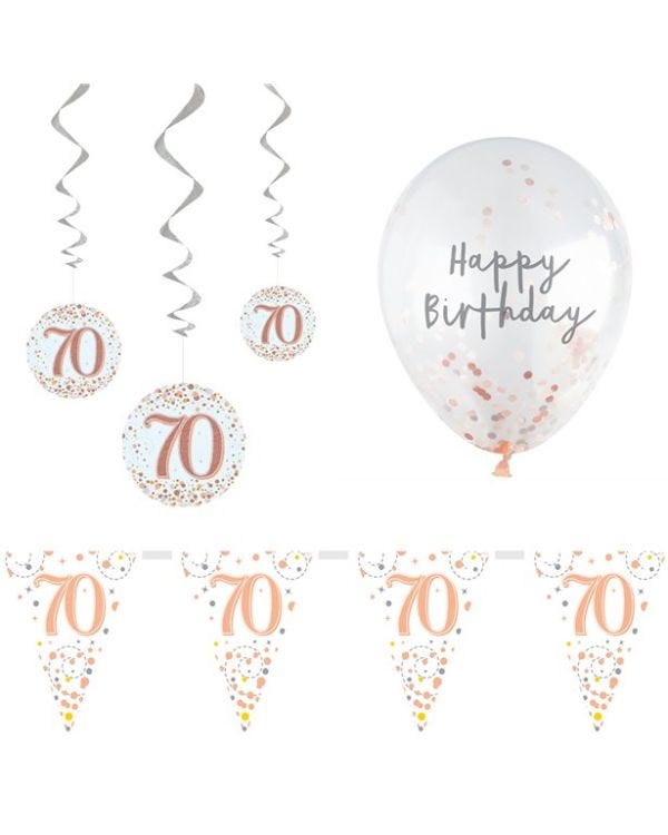 Sparkling Fizz 70th Birthday Decorating Kit - Value