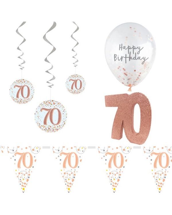 Sparkling Fizz 70th Birthday Decorating Kit - Deluxe