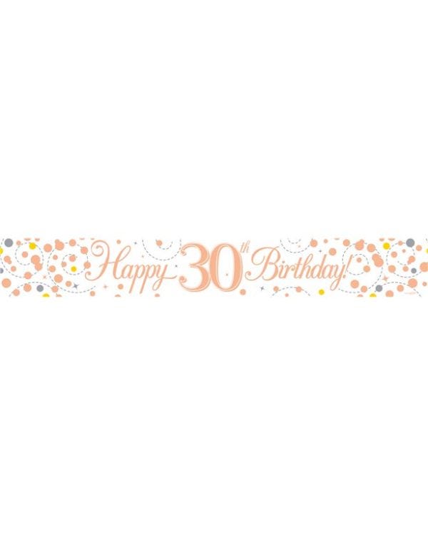 Sparkling Fizz &#039;Happy 30th Birthday&#039; Banner - 2.7m