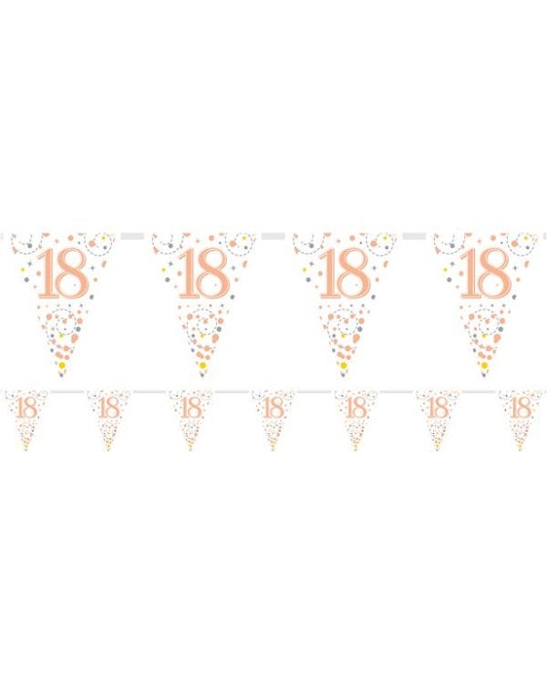 Sparking Fizz 18th Foil Bunting - 3.9m