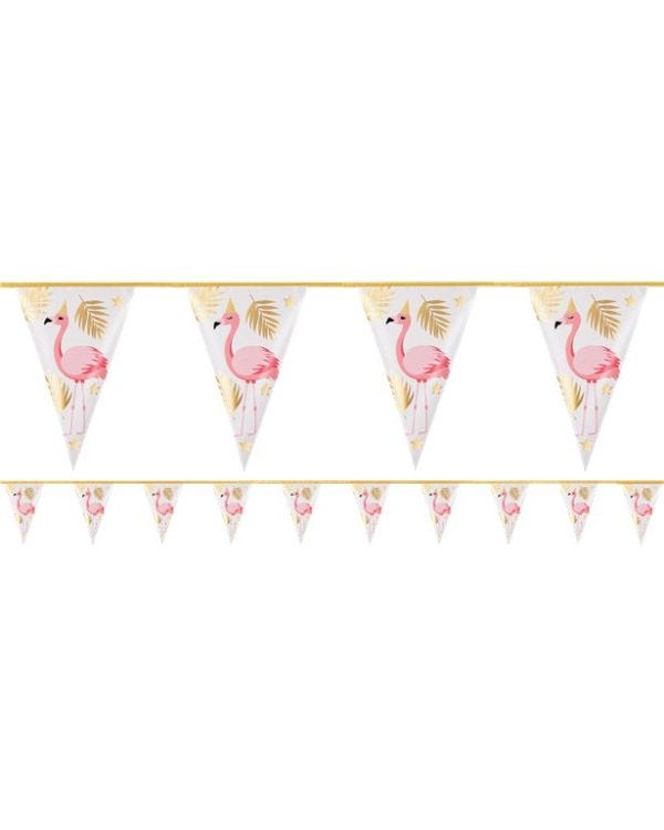 Flamingo Gold Foil Bunting - 4m