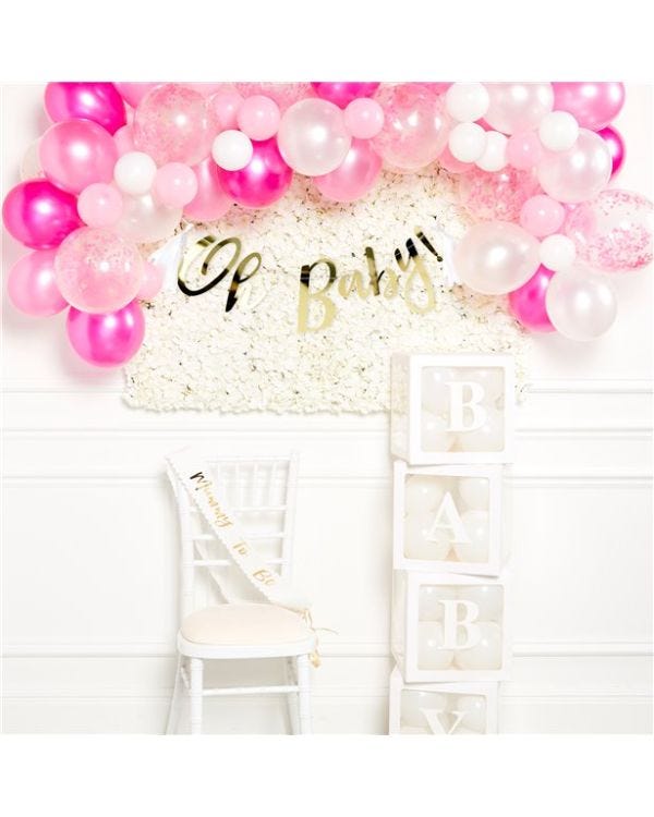 Deluxe Pink Baby Shower Decorating Kit
