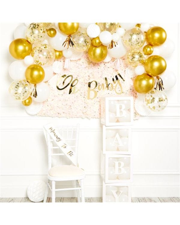 Deluxe Gold Baby Shower Decorating Kit