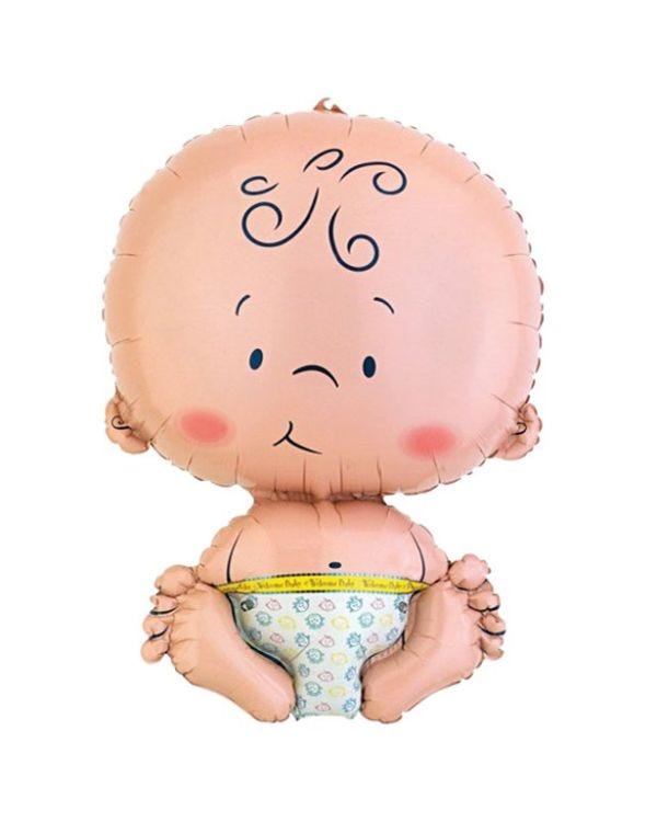 Baby Super Shaped Giant Balloon - 22&quot; Foil - unpackaged