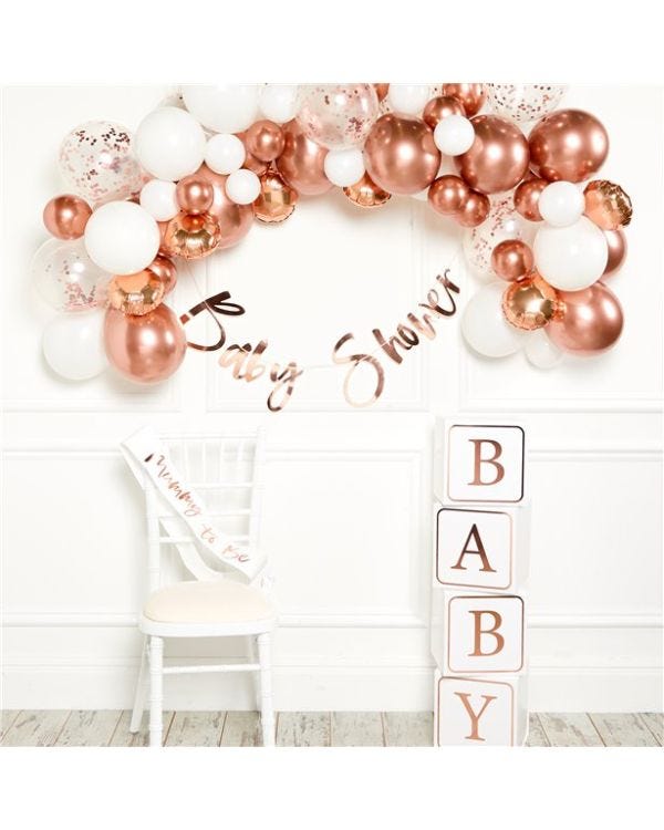 Rose Gold Baby Shower Decorating Kit
