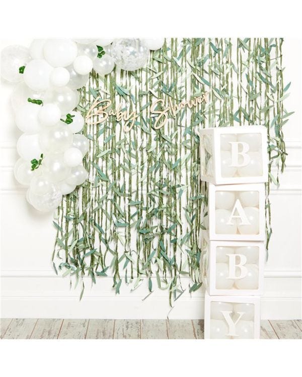 White Baby Shower Decorating Kit