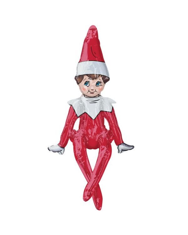 Sitting Naughty Elf Balloon - 29&quot; Foil