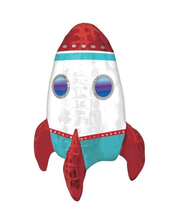 Rocket Ship Balloon - 18&quot; Foil