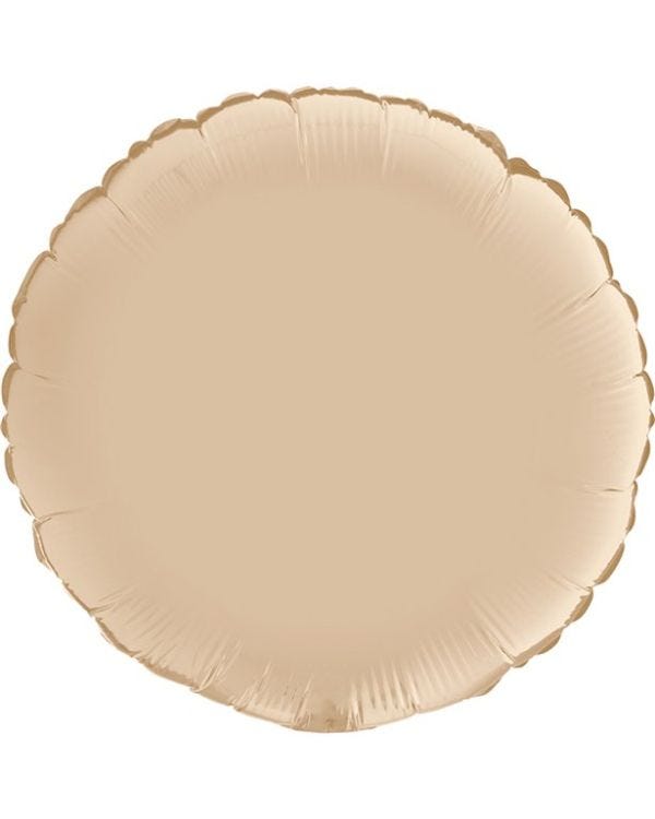 Satin Cream Round Foil Balloon - 18&quot;