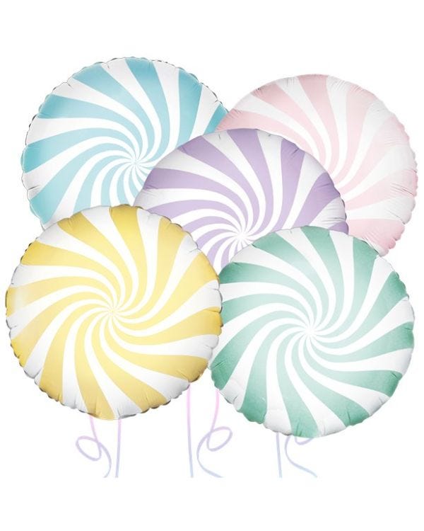 Pastel Candy Stripe Balloon Bouquet