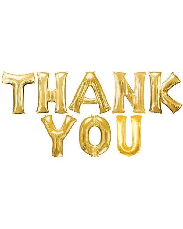 THANK YOU Gold Balloon Kit - 16&quot;