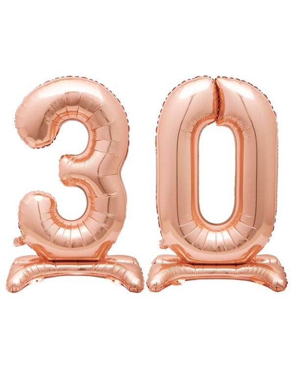Rose Gold 30 Standing Balloon Kit - 30&quot; Foil