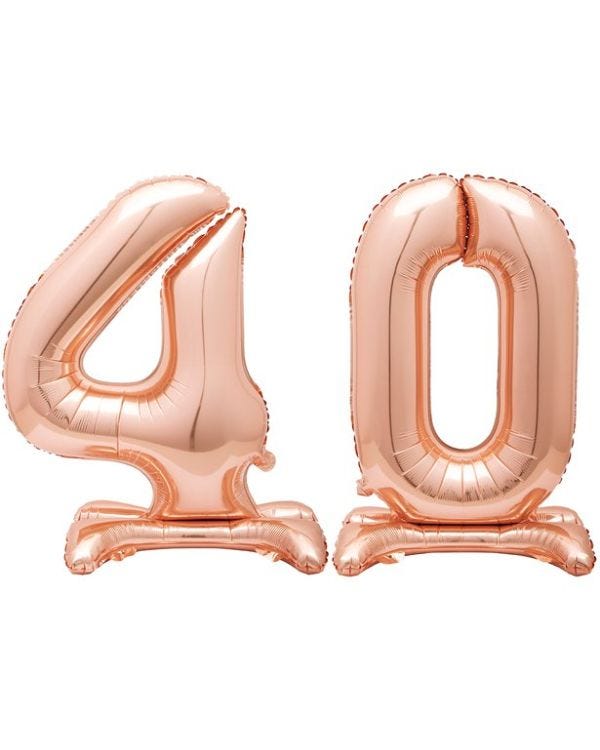 Rose Gold 40 Standing Balloon Kit - 30&quot; Foil