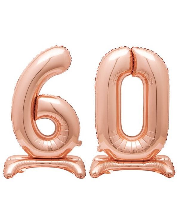 Rose Gold 60 Standing Balloon Kit - 30&quot; Foil
