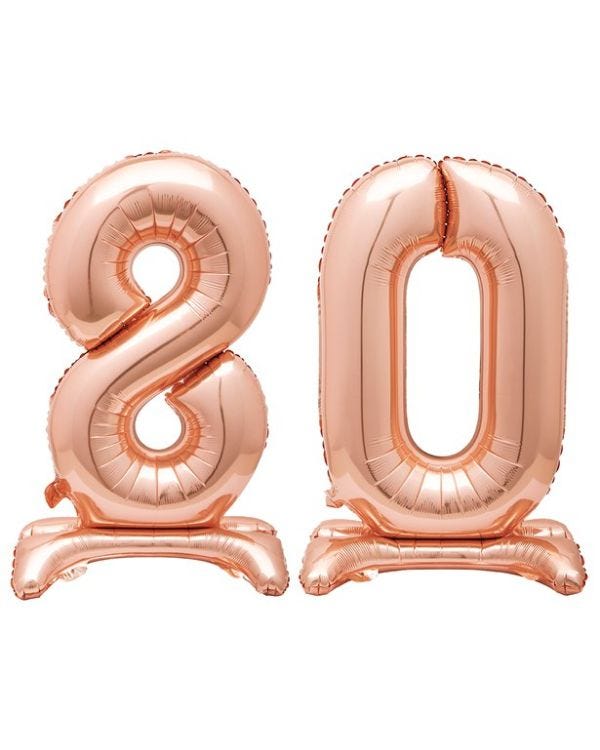 Rose Gold 80 Standing Balloon Kit - 30&quot; Foil