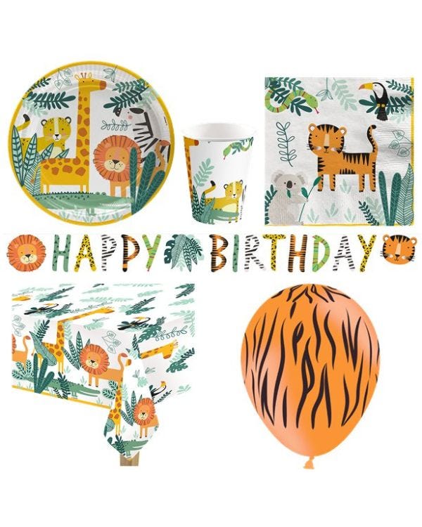 Get Wild Safari Party Deluxe Party Pack