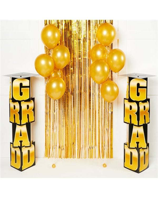 Gold Graduation Column Decorating Kit