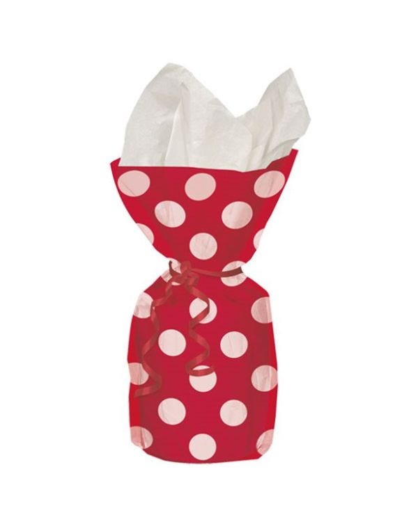 Red Polka Dots Cello Party Bags (20pk)