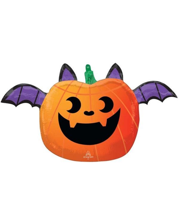 Pumpkin Bat Foil Balloon - 18&quot;