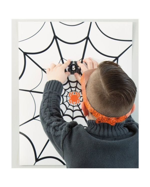 Pin the Spider on the Web Party Game